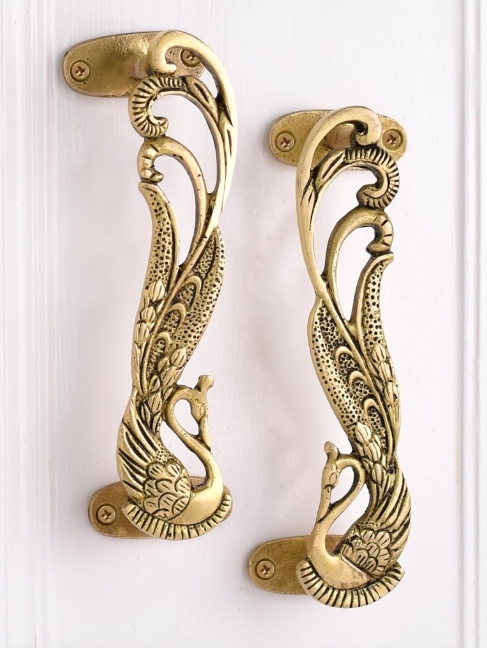 Brass Peacock Pull Handle